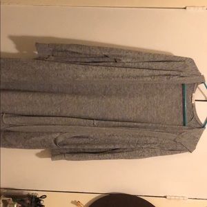 Long urban outfitters grey cardigan with hood